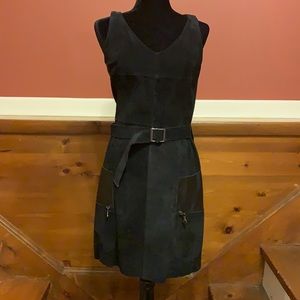 - Vintage Ferre Suede Dress with Belt -